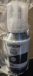 Epson Genuine OEM 502 Ecotank Black Refill Bottle 127ml New Exp. 11/2025 - Picture 1 of 1