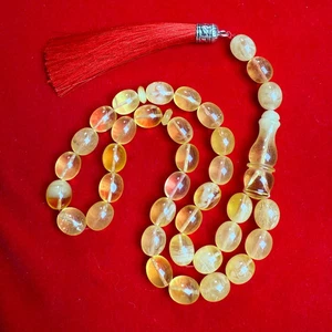 Authentic Premium Baltic Amber Tasbih Misbaha تسبيح Rosary 11mm x 14mm 47.7g - Picture 1 of 3