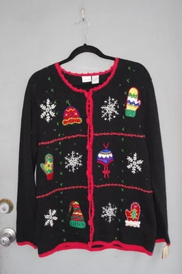 Suéter Feo Vintage Cherokee Talla L Navidad Vacaciones Invierno Bordado Nuevo Con Etiquetas Foto 1 de 4