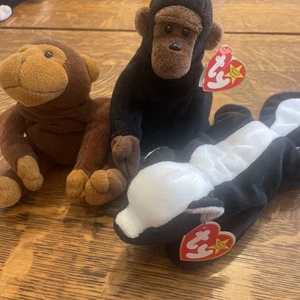 Ty Beanie Babies Congo And Stinky One Missing Tags - Picture 1 of 4