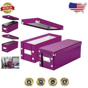 Multi-Functional CD Storage Box in Berry - Stylish & Durable Music Keeper - Picture 1 of 8