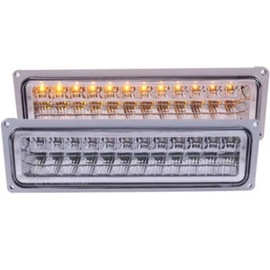 Chrome Clear Lens LED Parking Light Assembly fits 1988-2000 Chevrolet C/K3500 - Picture 1 of 2