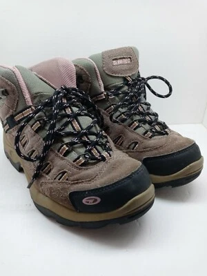 Hi-Tec Women's Bandera Mid WP Waterproof Brown pink Suede Hiking Shoes 8 M READ - Image 1 of 4