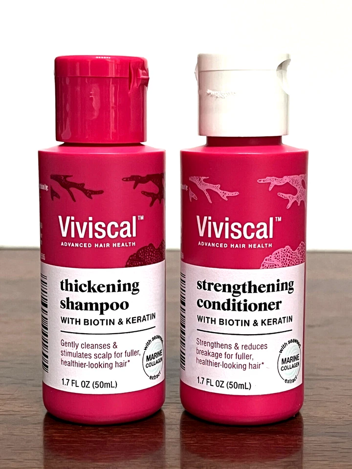 2pc VIVISCAL THICKENING SHAMPOO & STRENGTHENING CONDITIONER 1.7oz / 50ml ea. NEW - Image 1 of 1