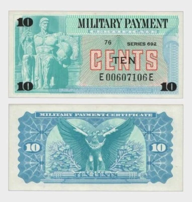 USA - 1970 - 10 Cents - Military Payment Certificate - "UNC"  #CO6075 - Image 1 of 4