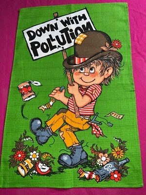 Torchon en lin vintage, années 1970 dimensions 70 cm x 47 cm - Photo 1/4