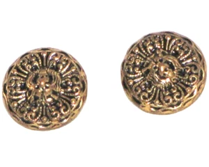 Metal Lion Copper Gold Shirt Jacket Coat Buttons Button Loop Style Vtg Unique 2x - Picture 1 of 2