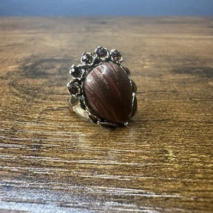Vintage 1950s Cocktail Ring Estate Fine Jewelry Adjustable - Picture 1 of 5