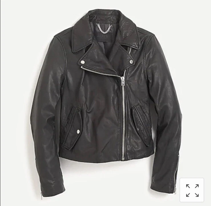 J.CREW Leather Outer Shell Black Coats, Jackets & Vests for Women