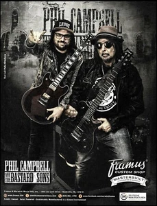 Phil Campbell & The Bastard Sons 2019 Framus Guitar publicidad impresión - Imagen 1 de 3