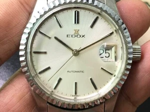 VINTAGE SWISS EDOX CAL.2783 AUTOMATIC MENS WATCH 35MM - Picture 1 of 24