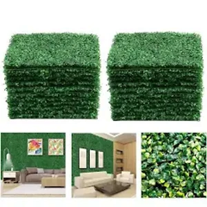 24 Stck. 24 Zoll x 16 Zoll Gras Wandpaneele Künstlicher Buchsbaum Hecke Wandmatte Kulisse - Bild 1 von 4