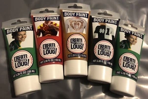 Body Paint Lot of 5 Bottles by Create Out Loud Brand New Gold Red Green Black - Picture 1 of 4