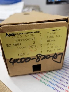 85ohm 1/2w RESISTOR / CF50- 1-2W / AXIAL FLAMEPROOF RESISTOR / 10 PIECES (qzty) - Picture 1 of 2