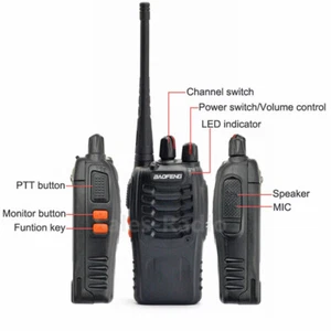Baofeng BF-888S 5W UHF 400-470MHz Two-Way Ham Radios Walkie Talkie USB Charger - Picture 1 of 7