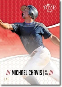 MICHAEL CHAVIS 2014 Rize Rookie RED BLANK BACK RC 1/1 - Picture 1 of 2