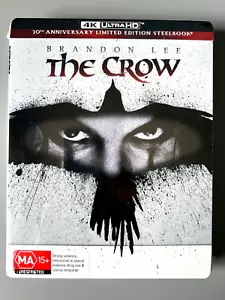 NEW The Crow 1994 4K Bluray Steelbook UHD HDR Action Limited Edition Brandon Lee - Picture 1 of 2