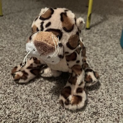 GANZ Webkinz SOFT SPOTTED LEOPARD CAT 7" Plush Stuffed Animal TOY HM182 No Code - Image 1 of 4