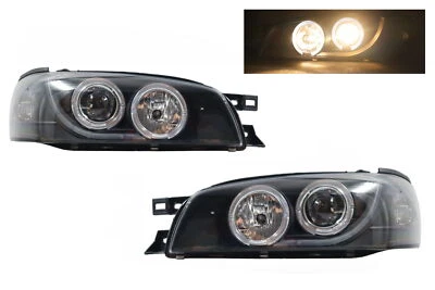 Fit~1995-2001~Subaru Impreza Led Black Headlight+Corner Turn Signal Lamps Pair - Image 1 of 4