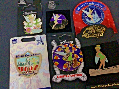 Disney 6 prendedores Tinker Bell subasta de Halloween miembro del elenco titular del pase limitado Foto 1 de 4