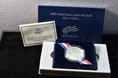 US 2005 P JOHN MARSHALL SILVER $1 UNC-MINT PACKAGING - Image 1 of 4