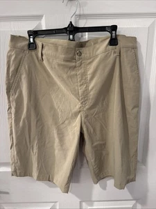 Eddie Bauer Shorts Mens 38 Tan Khaki 10" Inseam Hiking Nylon Stretch golf Tennis - Picture 1 of 7