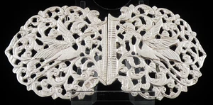 Large Sterling Silver Nurses Belt Buckle with Bird Decoration, London 1979 - Picture 1 of 12