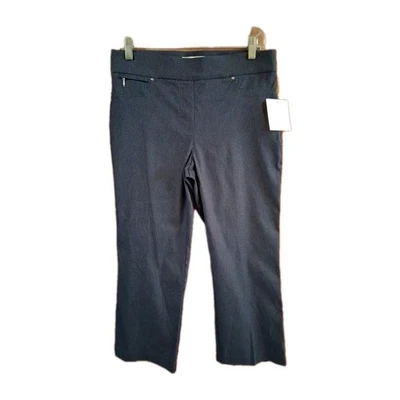 Pantalones capri 89th + MADISON azul a rayas talla M nuevos con etiquetas Foto 1 de 4