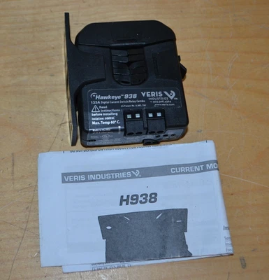 Veris Hawkeye 938 数字电流开关/继电器组合 2.5-135A 范围 24VAC 线圈 — 第 1/4 张图片