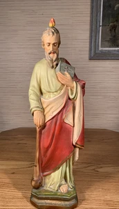 Vintage Statue Saint Jude Thaddeus 17" Tall - Picture 1 of 8