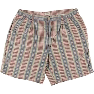 Used IZOD Check Pattern Two-Pleated Cotton Shorts Men's Size W35 - Picture 1 of 3