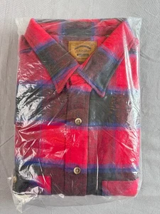 Vintage St Johns Bay Flanell Hemd Herren XXL rot kariert Outdoor Camping Baumwolle - Bild 1 von 9