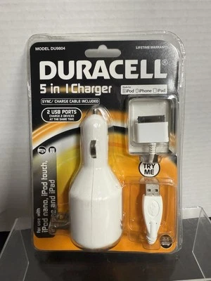 2012 Duracell 5 In 1 Charger Model DU9804 iPod iPhone iPad New Sealed Foto 1 de 4