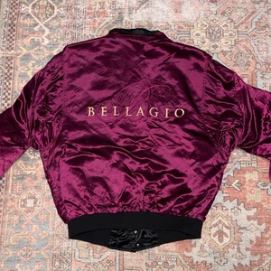BELLAGIO Giacca Bomber Raso Uomo Media Reversibile Oversize Baggy Marrone Nero - Foto 1 di 10