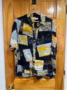 We The Free Womens Love Letters Button Front Shirt Oversized Cotton Sz Medium - Picture 1 of 6