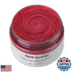 Unisex Hair Wax Color Dye Styling Cream Mud, Natural Hairstyle Pomade, Washab - Picture 1 of 5