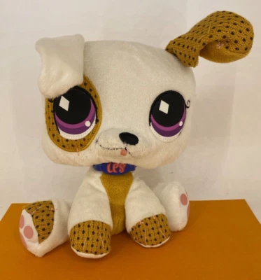 ☆ Littlest Pet Shop ☆ LPS 2007 Dog - VIP White Boxer Plush - Imagem 1 de 4
