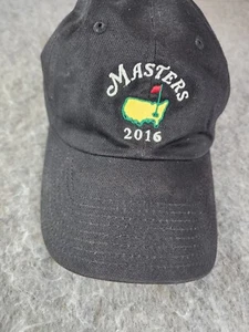 Masters 2016 American Needle Augusta National Black Strapback Adjustable Hat - Picture 1 of 5