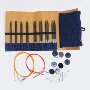 KnitPro Set di aghi per maglieria intercambiabili legno indaco deluxe, lunghezza standard - Foto 1 di 4