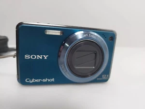 Sony Cyber-shot DSC-W290 12.1MP CCD Vintage Digital Camera -Blue - Picture 1 of 11