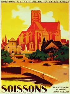 Chemins de fer du Nord Soissons Decorative Poster. Fine Graphic Art Design. 2903 - Picture 1 of 1