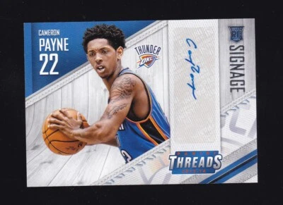 2015-16 Threads Signage Cameron Payne Autograph Rookie #SR-CP Thunder - Image 1 of 2