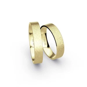 1 Paar Trauringe 585 Gold Gelbgold Eheringe inkl. Gravur + Etui - Bild 1 von 6