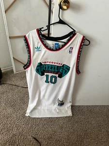 Mens adidas Mike Bibby #10 Vancouver Grizzlies White Hardwood Classics Jersey M - Picture 1 of 2