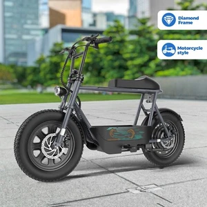 500W Electric Scooter with Seat for Adults 16'' Fat Tire E-Bike for All-Terrain - Picture 1 of 57