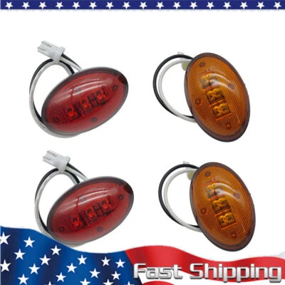 For 2002-2010 Ford F350 F450 Amber/Red Side Fender Marker Dually Bed LED Light - Image 1 of 4