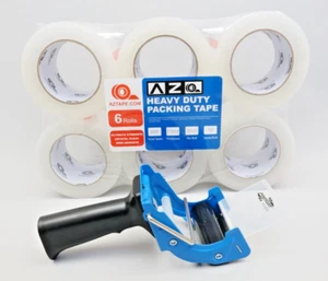 Heavy Duty PACKING TAPE 3"X110 Yards 2.5 Mil 6 ROLLS + GUN Clear TOP QUALITY - Picture 1 of 14