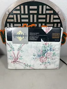 Juego de sábanas planas dobles JC Penney The Home Collection de colección NUEVO boutique floral - Imagen 1 de 4