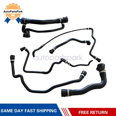 Kit de 6 mangueras de manguera de agua refrigerante radiador BMW 545i 645Ci 2004 2005 Foto 1 de 4
