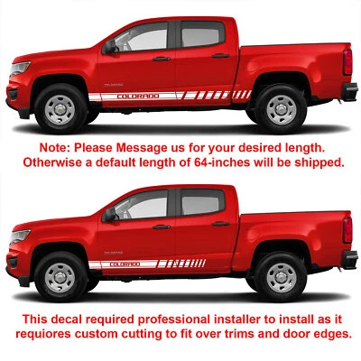 2 calcomanías adhesivas de vinilo de carreras de autos con gráficos de varios colores para Chevrolet Colorado Foto 1 de 4